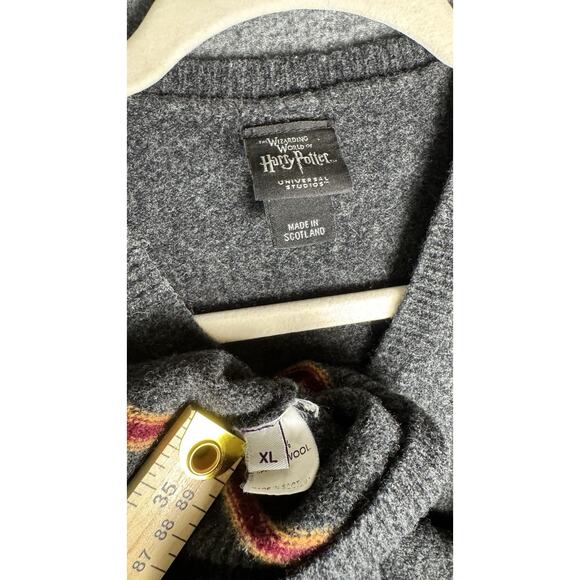 HARRY POTTER Wizarding World V Neck Black Jacket Cardigan Sweater Size XL - Picture 10 of 11